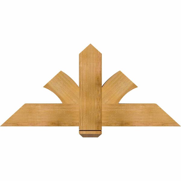 Ekena Millwork Redmond Rough Sawn Timber Gable Bracket, Western Red Cedar, 48"W x 22"H x 4"D x 6"F, 11/12 Pitch GBW048X22X0406RED00RWR - main